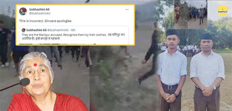 Communist Leader Subhashini Ali Shares Fake News To Malign RSS in Manipur Viral Video, Read ...