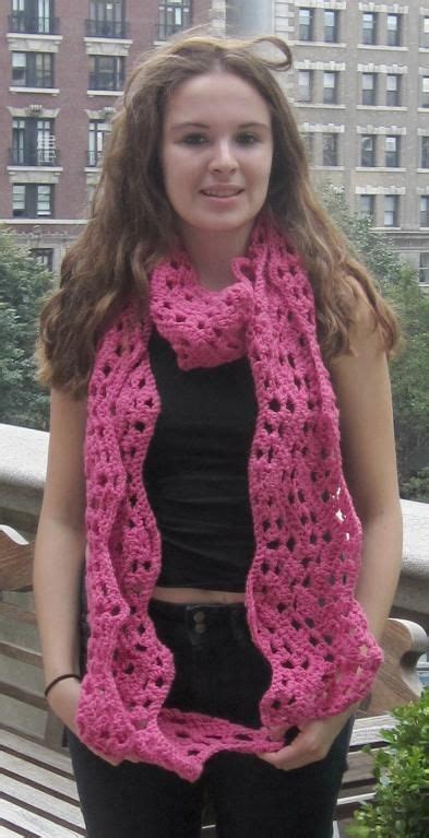 Wide Ripple Scarf from MarieInNYC | Check out patterns on Craftsy ...