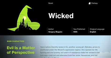 Wicked Plot Summary | Course Hero