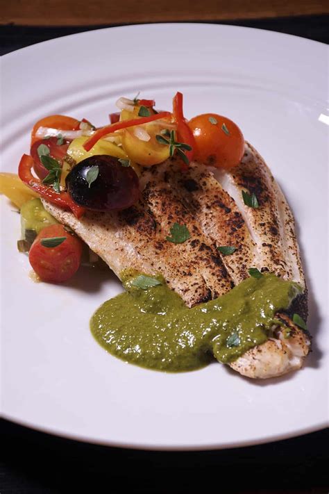 Sous Vide Halibut with Chimichurri and Tomato Salad Recipes