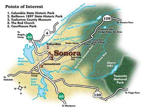 The Map of Sonora, California