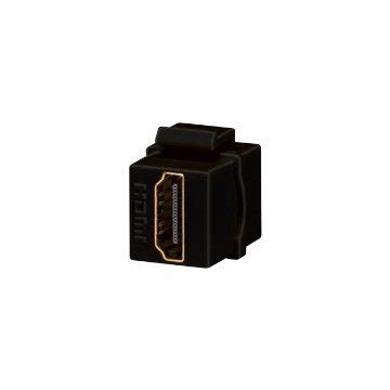 HDMI COUPLER - KEYSTONE JACK - FEMALE/FEMALE - BLACK | Gewiss