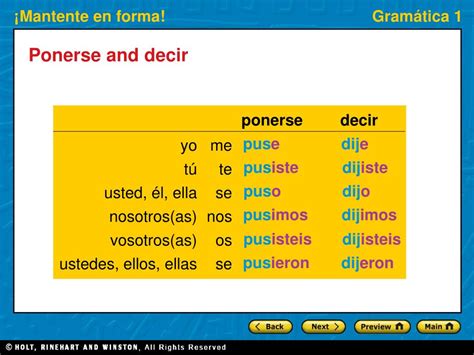 PPT - Irregular preterites: ponerse and decir PowerPoint Presentation ...