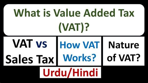 What is Value Added Tax(VAT)? How VAT Works? Indirect Tax-VAT vs Sales Tax Comparison-Urdu/Hindi ...