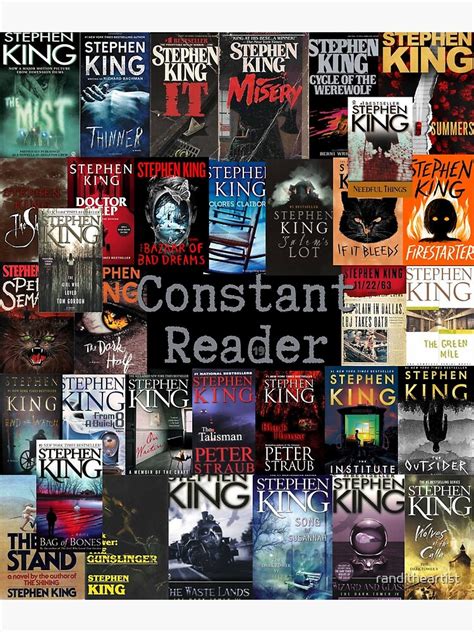 "Stephen King Book Covers, Constant Reader" Poster for Sale by ...