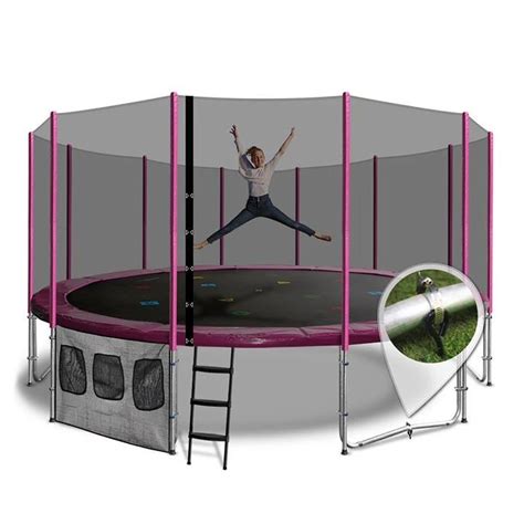 Buy Online: 16ft Round Summit Spring Trampoline Pink - Oz Trampolines – Happy Active Kids ...