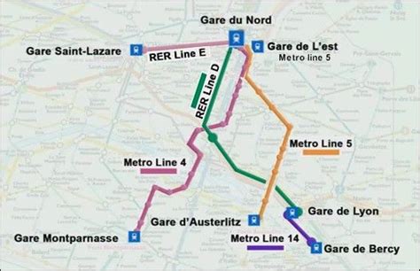 Gare du Nord Train Station - Map and Details | France train, Train station map, Train station