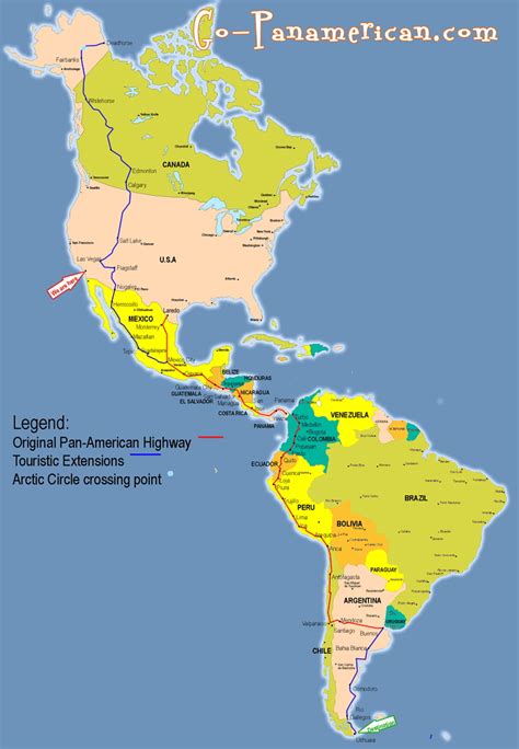Pan-American Highway Map