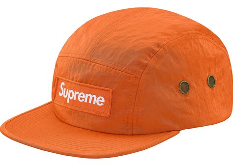 Supreme Camp Cap Washed Nylon Orange Fall/Winter 2017 Collection