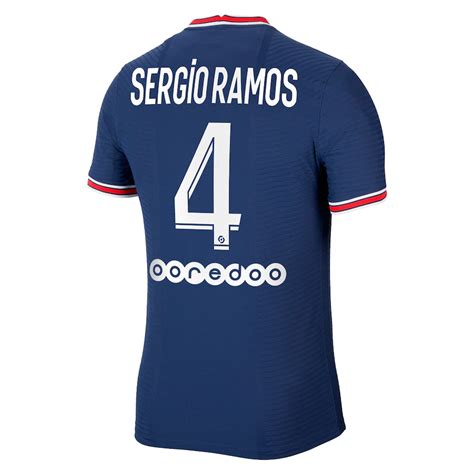 Sergio Ramos Paris Saint-Germain (PSG) 21/22 Match Home Jersey - SideJersey