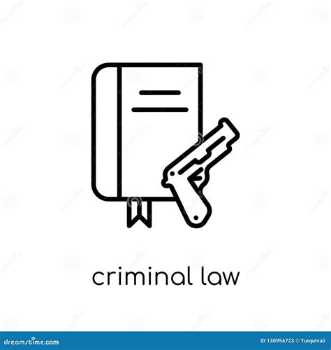 Criminal Law Icon. Trendy Modern Flat Linear Vector Criminal Law Stock ...