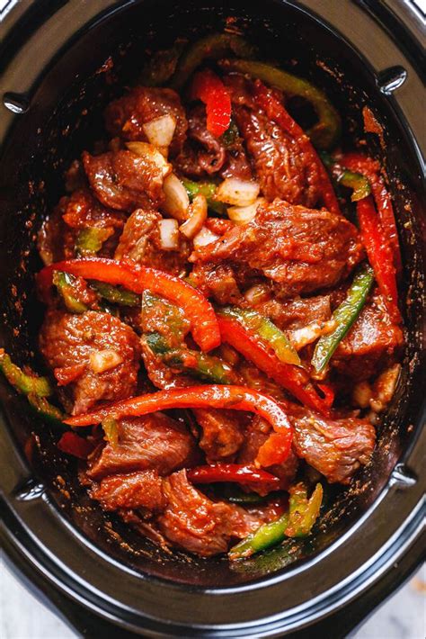 Crock-Pot Steak Fajita | Crockpot steak, Fajita recipe, Steak fajitas