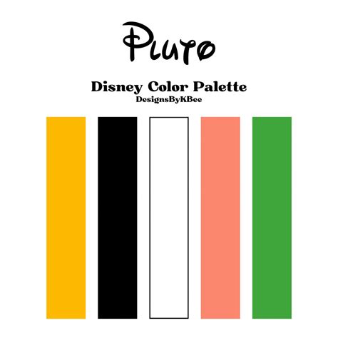 Pluto disney color palette – Artofit