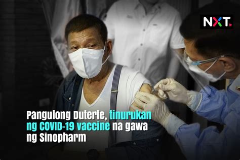 Pangulong Duterte, tinurukan ng COVID-19 vaccine na gawa ng Sinopharm | ABS-CBN News