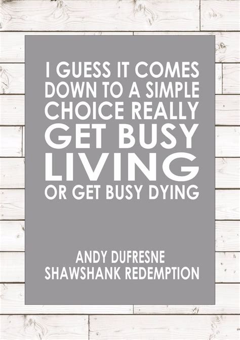 Details about SHAWSHANK REDEMPTION - ANDY DUFRESNE - I GUESS IT COMES DOWN Motivational Quote ...
