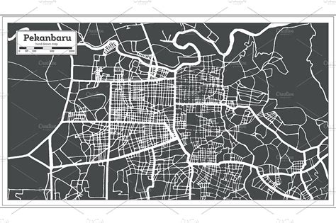 Pekanbaru Indonesia City Map | Transportation Illustrations ~ Creative ...