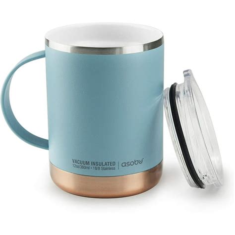 Asobu Ultimate Stainless Steel Ceramic Inner Coating Insulated Mug 12 oz, Blue - Walmart.com ...