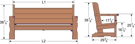 park bench dimensions | The Angel's Benches, Built to Last Decades | Forever Redwood | Outdoor ...