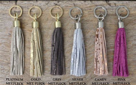 Handmade Suede Tassel Keyring By Miller and Jeeves | notonthehighstreet.com