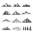 Set of the mountains isolated on white background Vector Image