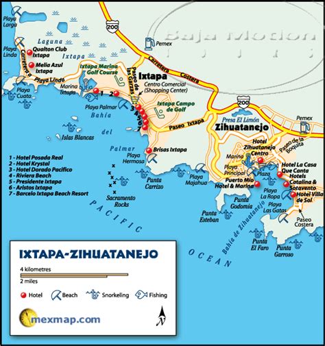 Ixtapa Zihuatanejo Map - Ixtapa Zihuatanejo Mexico Maps (Ixtapa ...