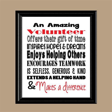 Volunteer Appreciation Gift Volunteer Printable Volunteer - Etsy