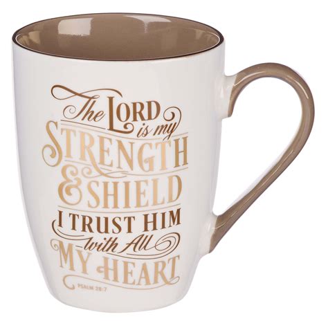 The LORD is My Strength Ceramic Coffee Mug – Psalm 28:7: Free Delivery when you spend £10 at ...