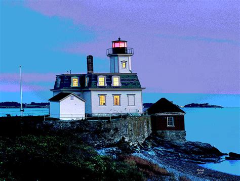 Rose Island Lighthouse Mixed Media by Charles Shoup - Fine Art America