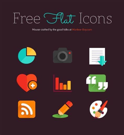 Flat Design Icons with PSD | PSDDude