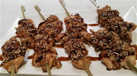 Brochetas de Pollo Teriyaki con Sésamo KQ´s - YouTube