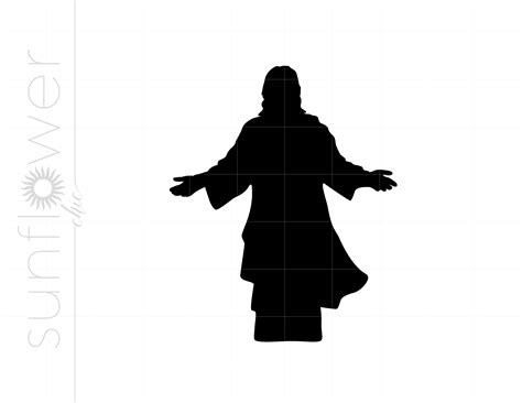 Jesus SVG Jesus Clipart Jesus Silhouette Cut File Vector - Etsy