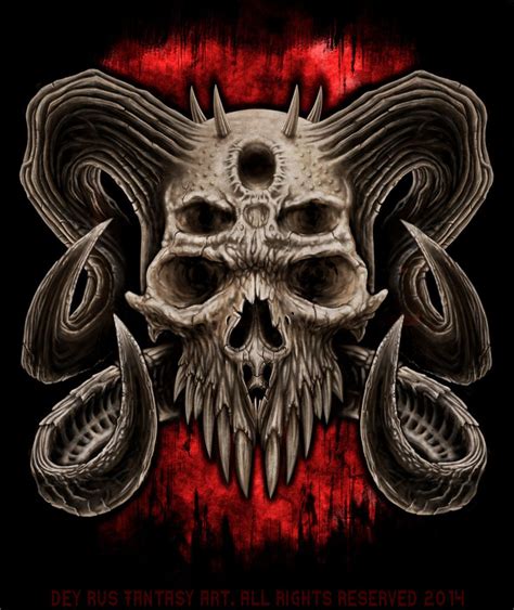 SKULL DEMON | Skull artwork, Skull art, Celtic dragon tattoos