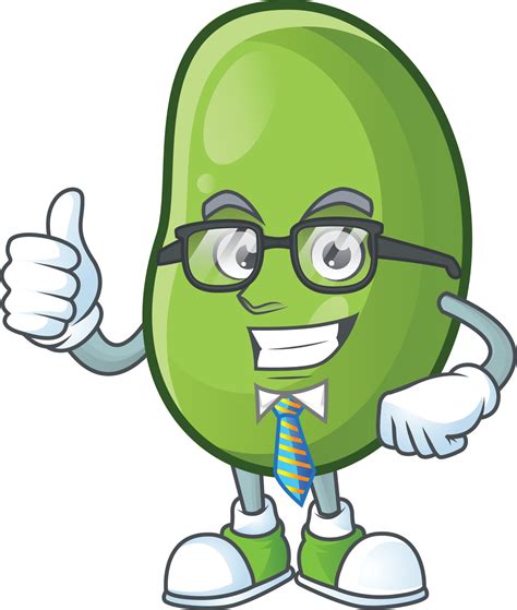 Green beans cartoon character style 19829757 Vector Art at Vecteezy