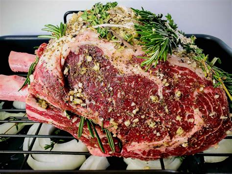 Garlic and Herb Crusted Standing Rib Roast - Dishes With Dad