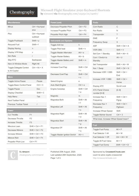 Fsx Keyboard Commands