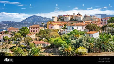 Piana Village, Les Calanches, Golfe de Porto, Corsica Island, France, UNESCO Stock Photo - Alamy