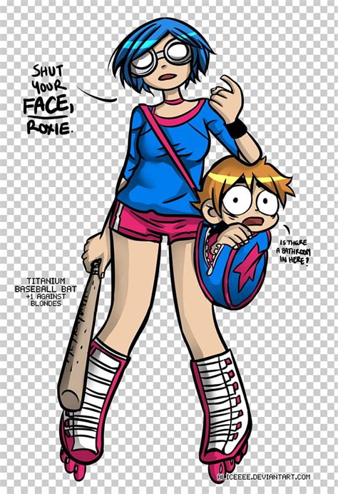 Ramona Flowers Knives Chau Wallace Wells Fan Art PNG, Clipart, Arm, Art, Book, Cartoon ...