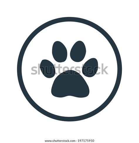 Cat Footprint Stock Vector (Royalty Free) 197175950