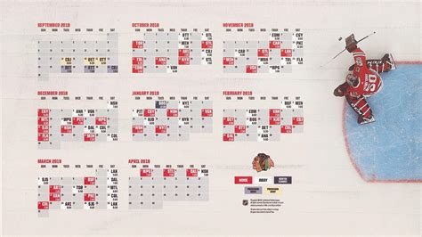 Blackhawks 2018 Schedule (calendar view) : r/hawks