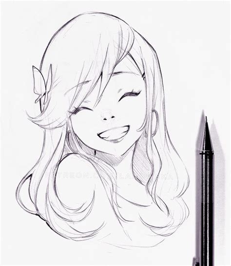 Smile by Ladowska on DeviantArt | Girl drawing sketches, Anime drawings ...