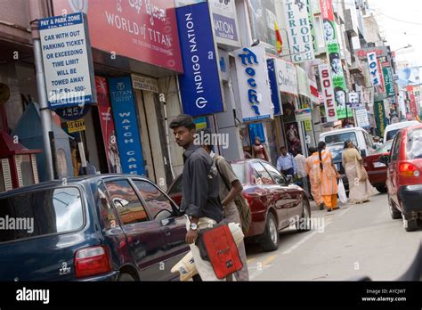 MG Road one of the main shopping areas in the city of Bangalore India ...