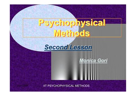 Psychophysical Methods Psychophysical Methods