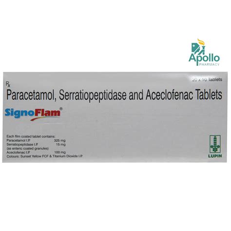 Signoflam Tablet 10's Price, Uses, Side Effects, Composition - Apollo Pharmacy