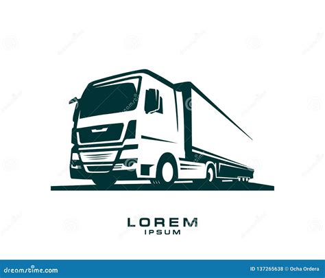 Truck Logo Template. a Truck Logo on White Background. Stock ...