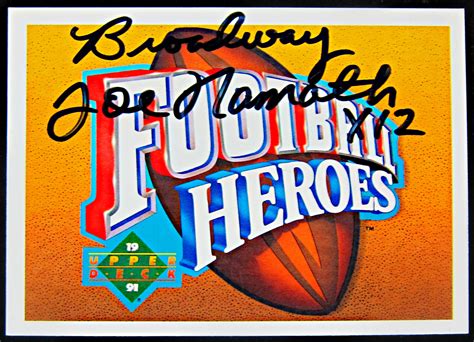 Joe Namath Autographed & Inscribed Card - Memorabilia Center