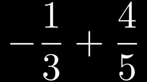 How to Add a Negative Fraction to a Positive Fraction | Negative fractions, Positivity, Negativity