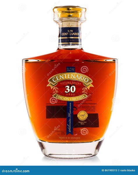 Centenario 30 year old rum editorial image. Image of bottle - 86190515