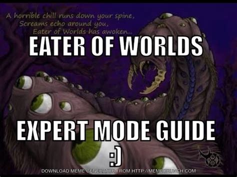 Terraria: Eater of Worlds Expert Mode Full solo Guide 1.3.4 - YouTube