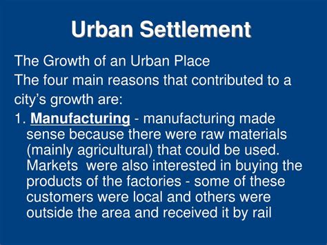 PPT - Urban Settlement Patterns PowerPoint Presentation, free download - ID:652230