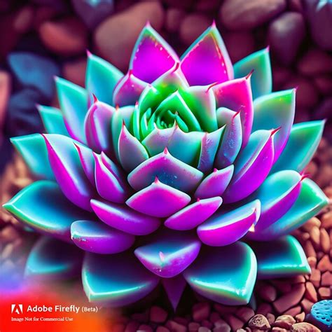 Premium AI Image | Psychedelic Succulent Plants